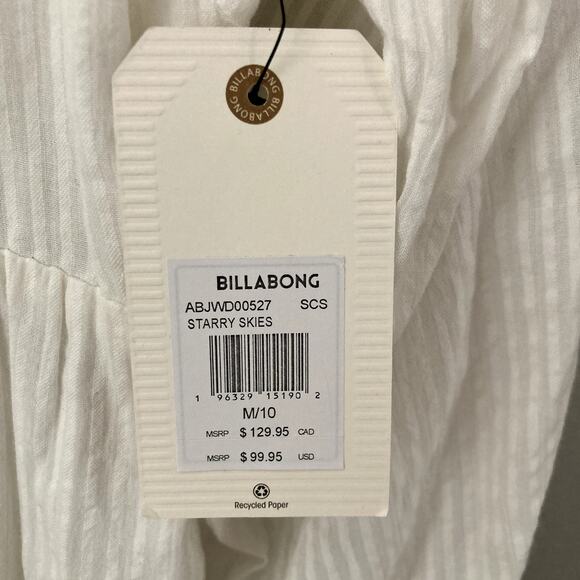 Billabong NEW Starry Skies Maxi Dress - White - Medium - Picture 3 of 10